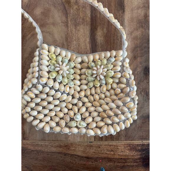 Vintage Beautiful Handmade Sea Shells Mermaid Purse Hand Shoulder Bag - Picture 2 of 8